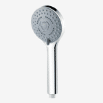 Pommeau de douche rond noir gris