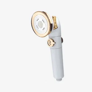 Pommeau de Douche Blanc et Doré