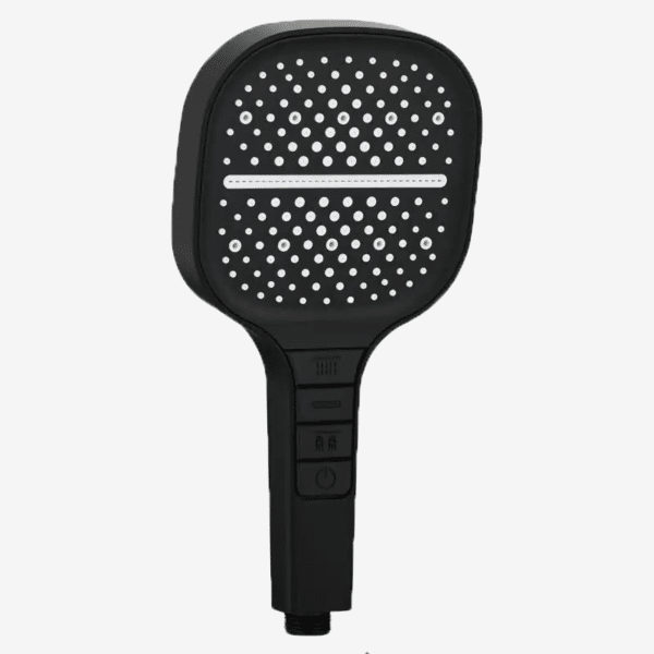 Pommeau de douche rond noir blanc