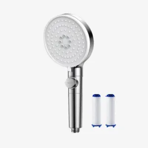 Pommeau de Douche Filtrant Argenté