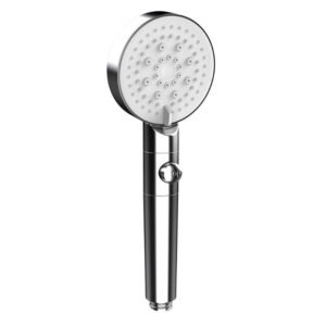 pommeau de douche anticalcaire blanc
