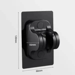 Pommeau de douche arrire vue noir bas