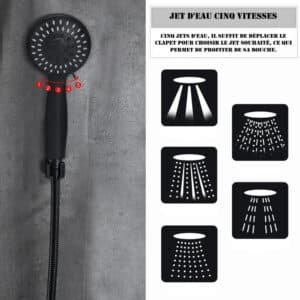 Pommeau de Douche Noir