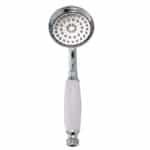 pommeau de douche anticalcaire gris blanc