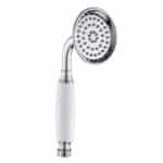 pommeau de douche anticalcaire gris blanc