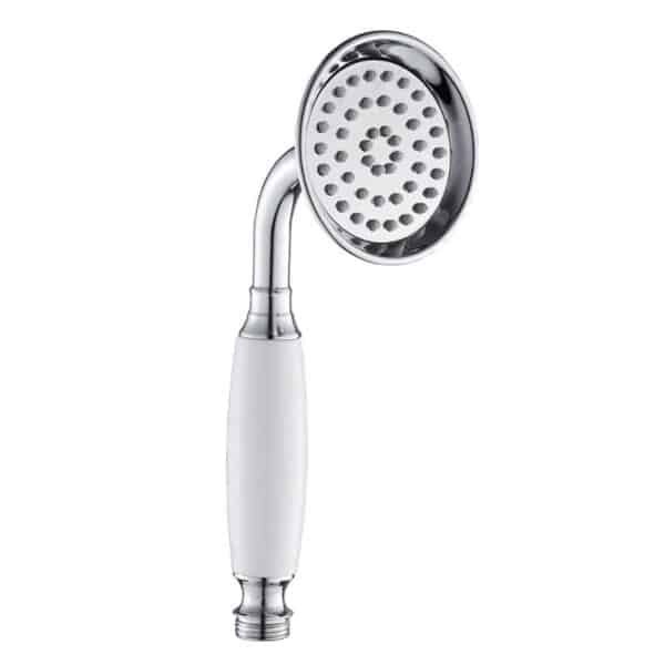 pommeau de douche anticalcaire gris blanc