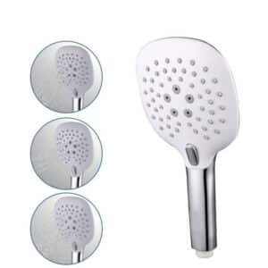 pommeau de douche anticalcaire blanc